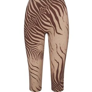 Roberto cavalli x SKIMS Swim/Capri- Brown and Tan Zebra Print MED